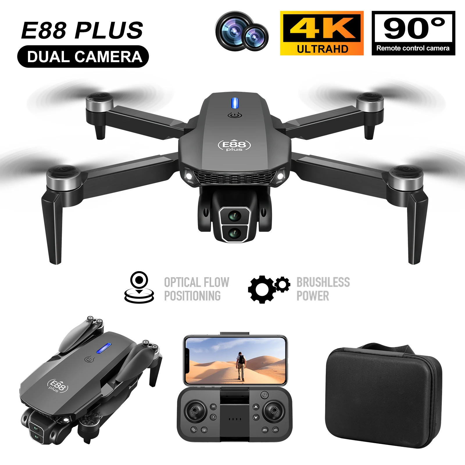 Drone Battery Box - 새로운 E88 Plus 쿼드콥터 드론: 90