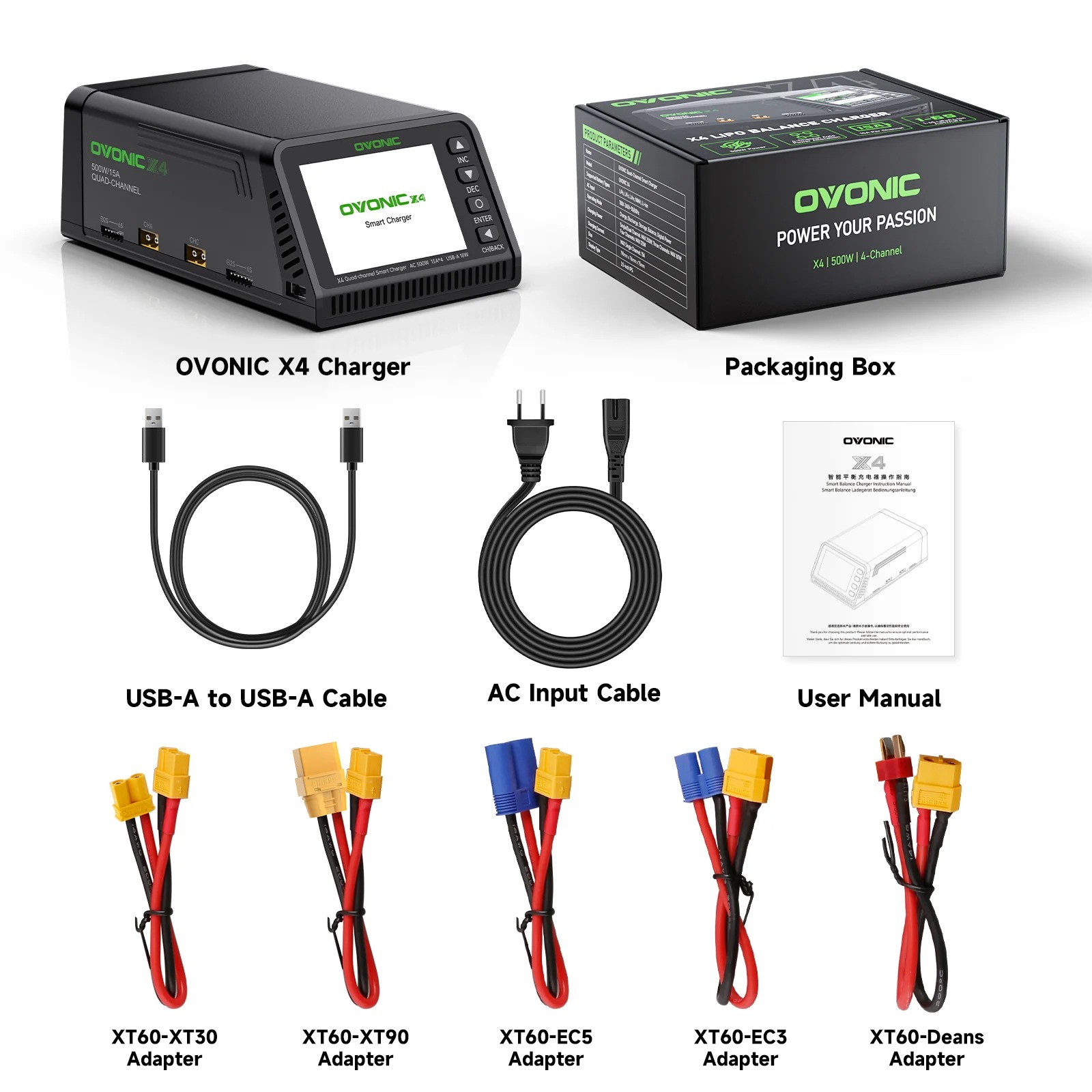 Drone Battery Smart - 오보닉 X4 AC500W 4채널 스마트 리포