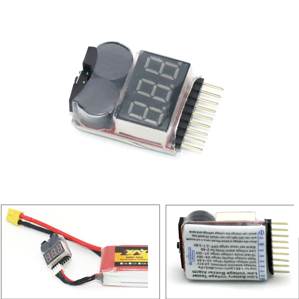 Drone Battery Alarm - Lipo 배터리 전압 테스터 전압계 모니터