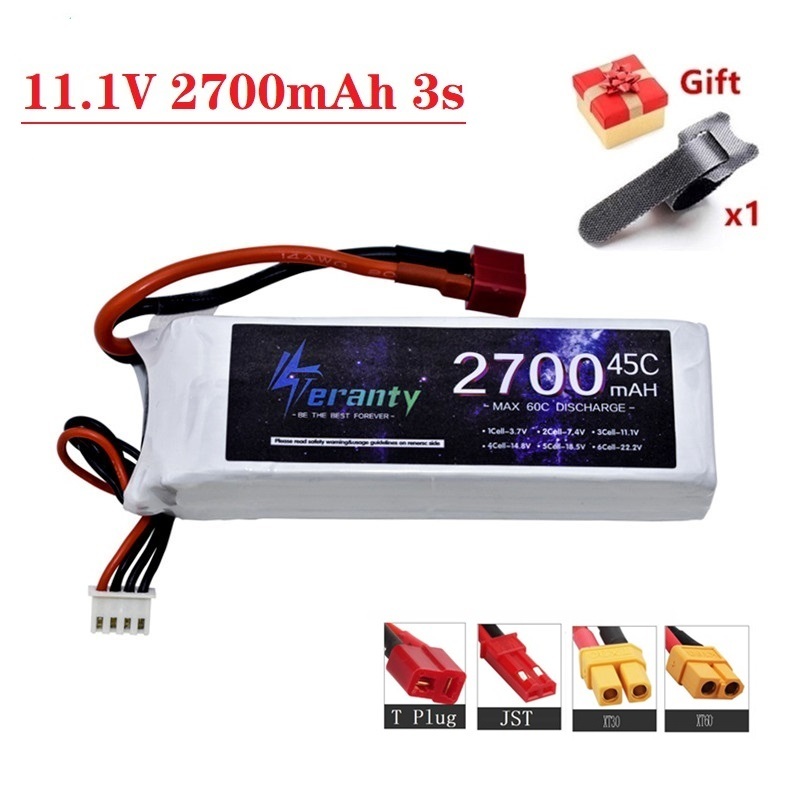 Drone Battery 3S - 11.1V 2700mAh 3S 45C 리포 배터리