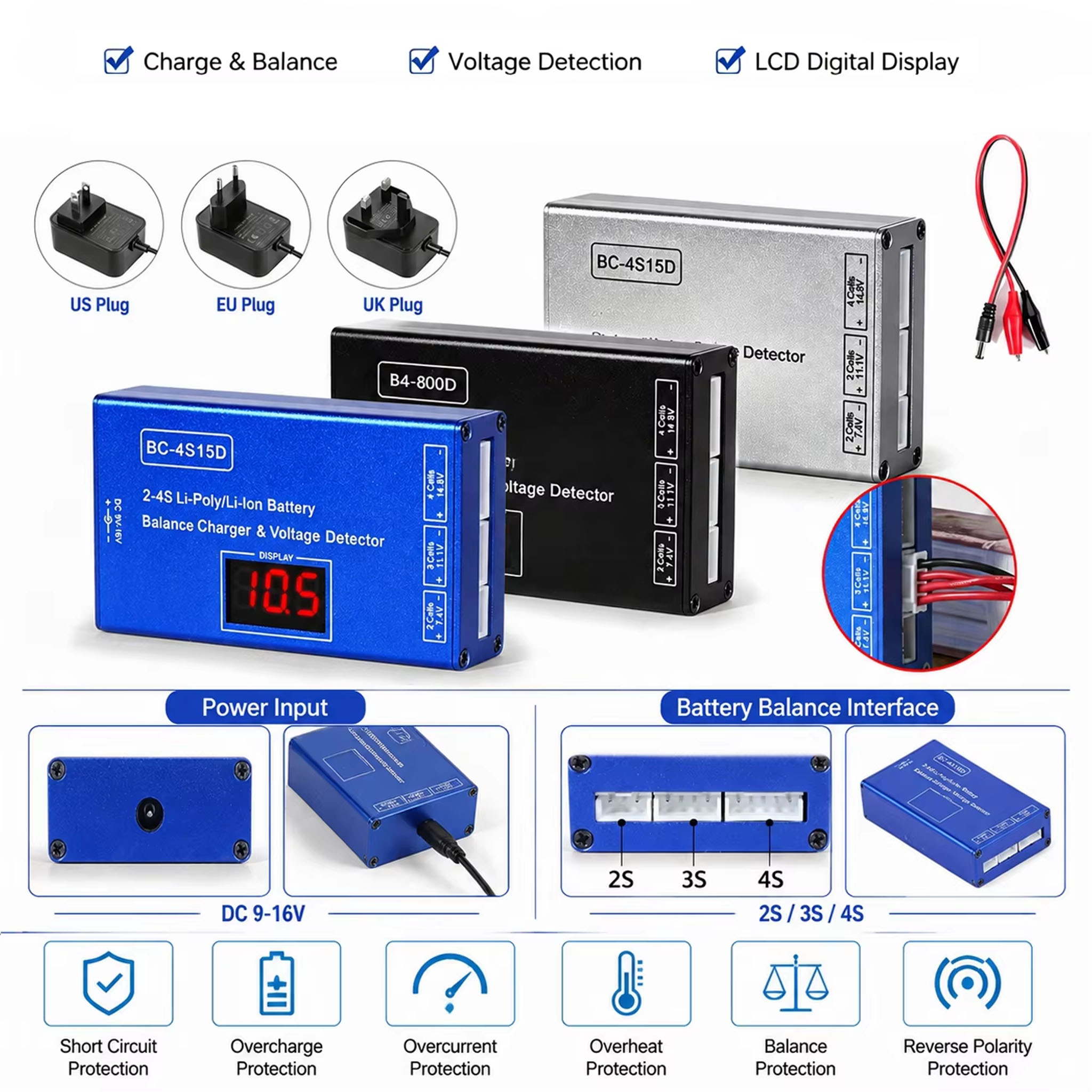 BC-4S15D 2-4S 리튬 밸런스 충전기 1500m - Drone Battery Voltage Checker 리뷰 및 가격