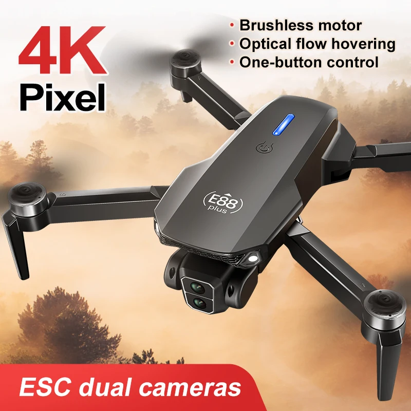 새로운 E88 Plus 쿼드콥터 드론: 90 °   전 - Drone Battery Box 리뷰 및 가격