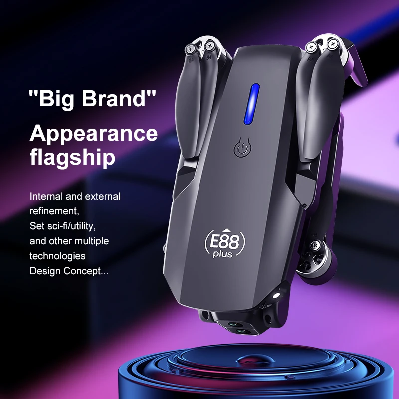 새로운 E88 Plus 쿼드콥터 드론: 90 °   전 - Drone Battery Box 리뷰 및 가격