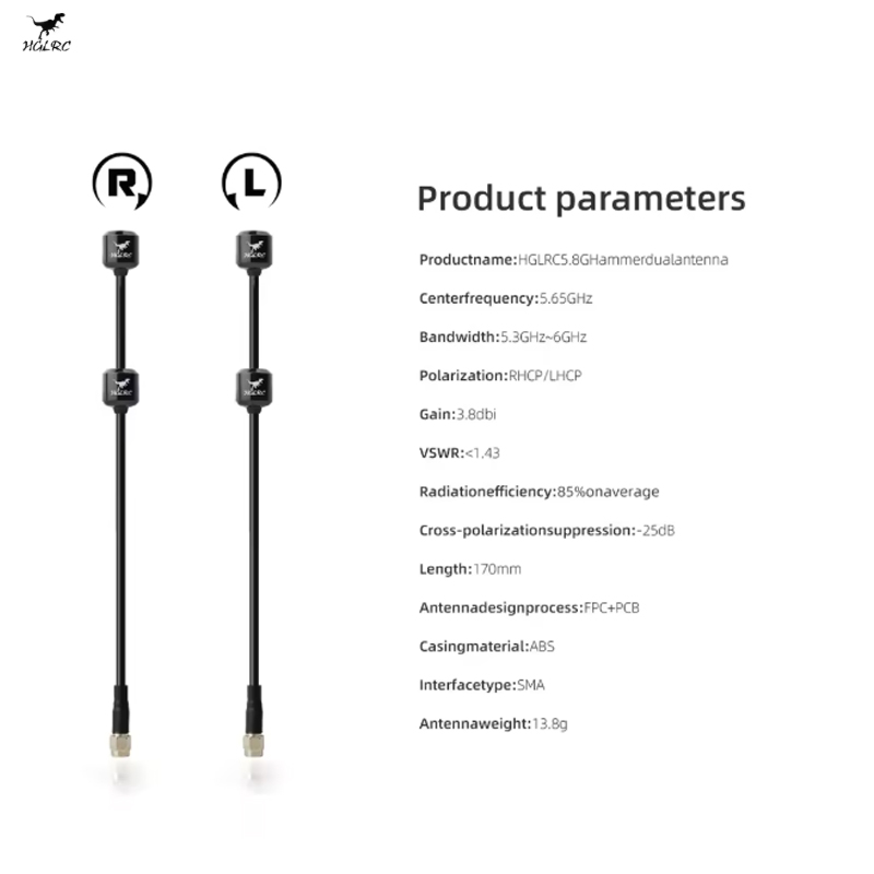 HGLRC 5.8G 해머 듀얼 안테나 5.65GHz R - Drone Battery Connector 리뷰 및 가격