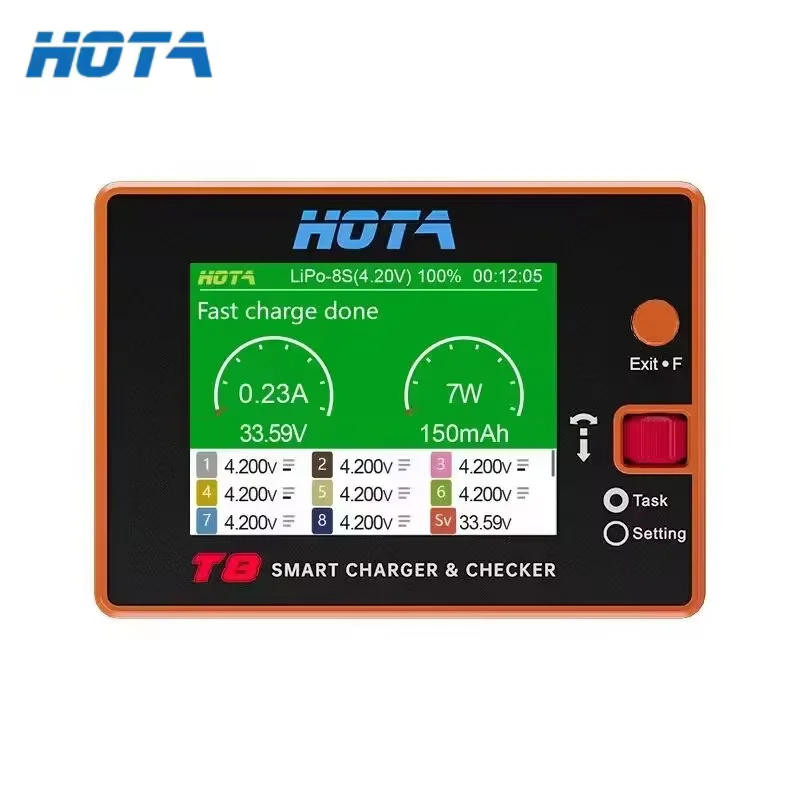 HOTA T8 스마트 밸런스 충전기 1-8S 리튬 배터 - Drone Battery Smart 리뷰 및 가격