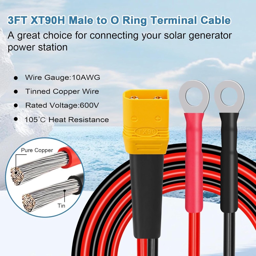 XT90-O링 터미널 케이블 10AWG XT90H 수컷 - Drone Battery Connector 리뷰 및 가격