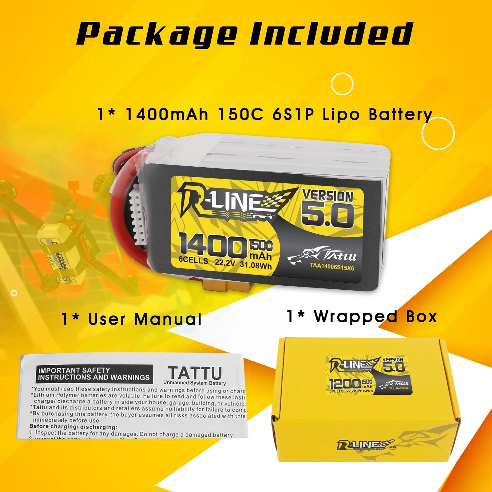 Tattu R-Line RC 전원, 1200mAh, 1 - Drone Battery 6S 리뷰 및 가격