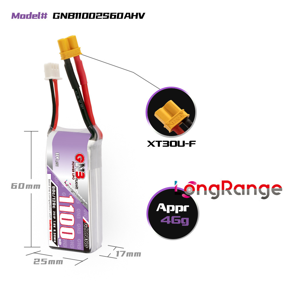 GNB 1100mAh 2S 3S 4S 6S 60C/12 - Drone Battery 6S 리뷰 및 가격