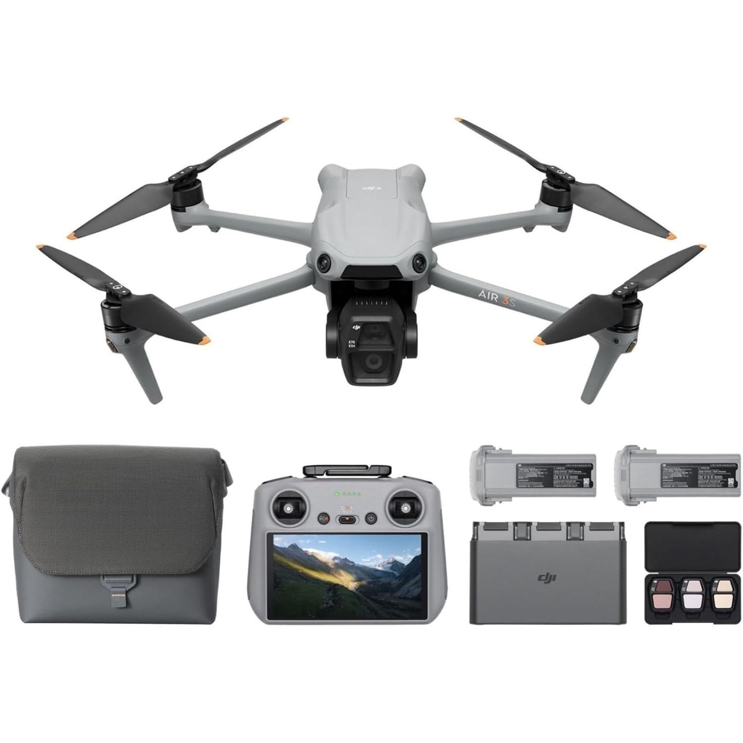 DJI 에어 3S 플라이 모어 콤보 (RC 2 스크린  - Drone Battery 3S 리뷰 및 가격
