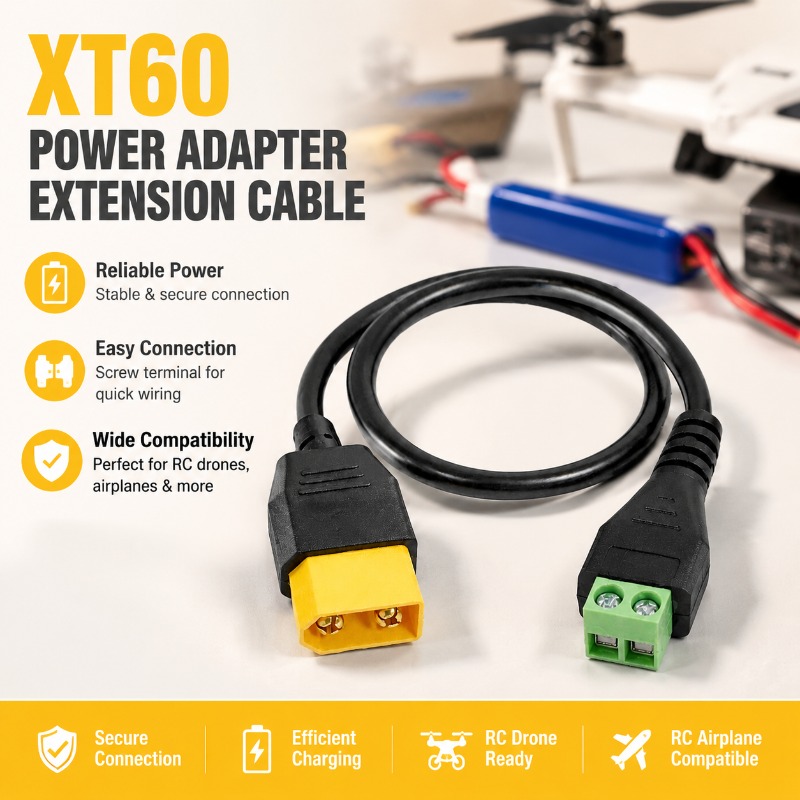 XT60 커넥터 남성-여성 2핀 나사 단자 블록 어댑터 - Drone Battery Connector 리뷰 및 가격