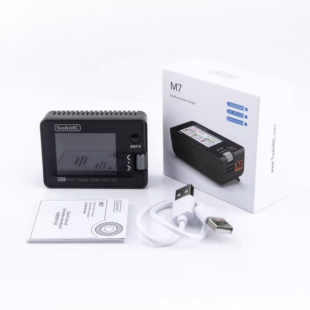ToolkitRC M7 200W 10A DC 충전기 전 - Drone Battery Voltage Checker 리뷰 및 가격
